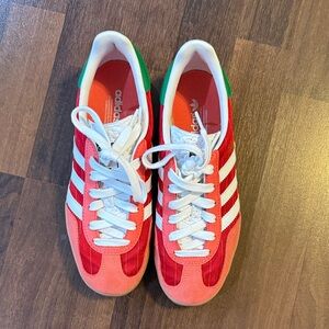 Adidas Gazelle pink, Red, White and green Sneakers
